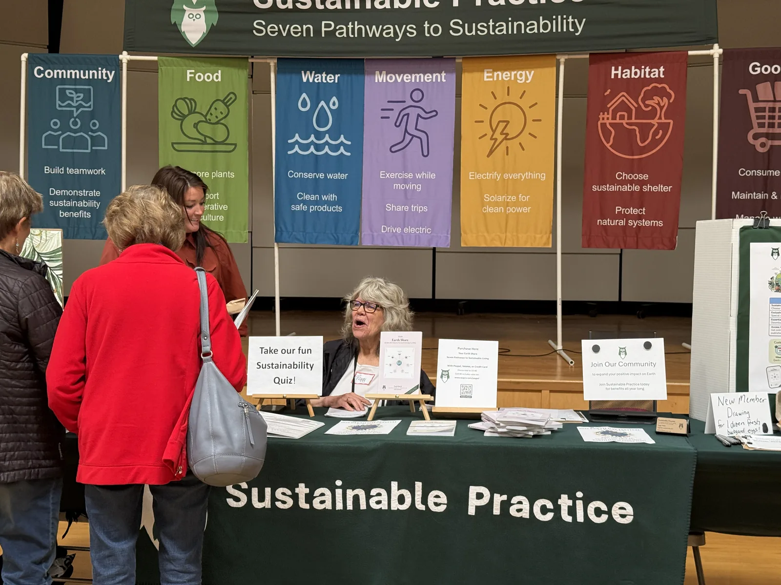 Sustainable Practice booth during the 2026 Earth Day Festival in Brunswick